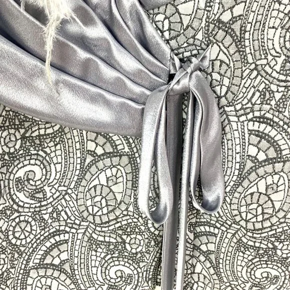 Elite Champagne 2 PC Blazer Shell Silver Brocade Mother of Bride Church Size 10 - Picture 4 of 10